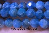 CTG1215 15.5 inches 4mm faceted round tiny apatite gemstone beads