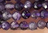 CTG1344 15.5 inches 4mm faceted round amethyst gemstone beads