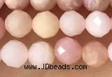 CTG1365 15.5 inches 5mm faceted round pink opal gemstone beads