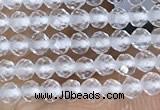 CTG1400 15.5 inches 2mm faceted round white crystal beads wholesale