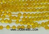 CTG141 15.5 inches 3mm round tiny yellow agate beads wholesale