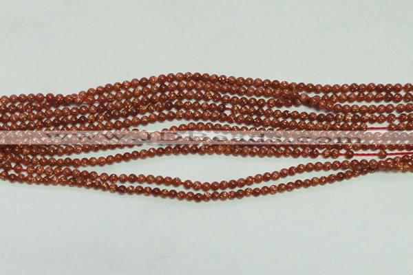 CTG142 15.5 inches 3mm round tiny goldstone beads wholesale