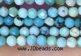 CTG1424 15.5 inches 2mm faceted round turquoise beads wholesale