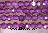 CTG1439 15.5 inches 2mm faceted round garnet beads wholesale