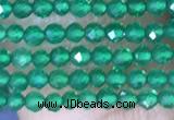 CTG1463 15.5 inches 2mm faceted round green agate beads