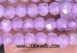 CTG1485 15.5 inches 3mm faceted round lavender amethyst beads