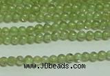 CTG149 15.5 inches 3mm round tiny peridot gemstone beads wholesale