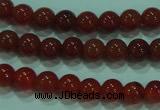 CTG15 15.5 inch 4mm round B grade tiny red agate beads wholesale