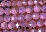 CTG1507 15.5 inches 3mm faceted round AB-color labradorite beads