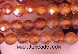 CTG1512 15.5 inches 3mm faceted round garnet beads wholesale