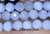 CTG1553 15.5 inches 4mm faceted round blue lace agate beads