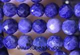 CTG1556 15.5 inches 4mm faceted round sapphire gemstone beads