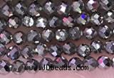 CTG1669 15.5 inches 2mm faceted round tiny pyrite beads