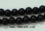 CTG18 15.5 inches 3mm round A grade tiny black agate beads