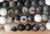 CTG2026 15 inches 2mm,3mm black & white jasper beads