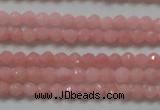 CTG203 15.5 inches 3mm faceted round tiny Chinese pink opal beads