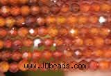 CTG2100 15 inches 2mm faceted round tiny quartz glass beads