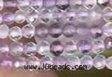 CTG2127 15 inches 2mm,3mm faceted round purple fluorite gemstone beads