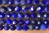 CTG2159 15 inches 2mm,3mm faceted round lapis lazuli beads