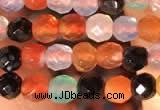 CTG2201 15 inches 2mm,3mm & 4mm faceted round agate gemstone beads