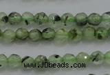 CTG224 15.5 inches 3mm faceted round tiny green rutilated quartz beads