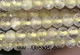 CTG2244 15 inches 2mm faceted round golden rutilated quartz beads