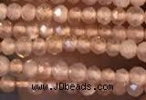 CTG2247 15 inches 2mm faceted round natural sunstone beads