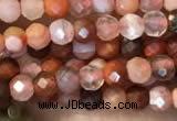 CTG2253 15 inches 2mm faceted round south red agate beads