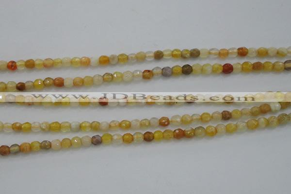 CTG226 15.5 inches 3mm faceted round tiny yellow botswana agate beads