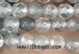 CTG2505 15.5 inches 4mm faceted round cloudy quartz beads