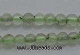 CTG255 15.5 inches 3mm round tiny green rutilated quartz beads