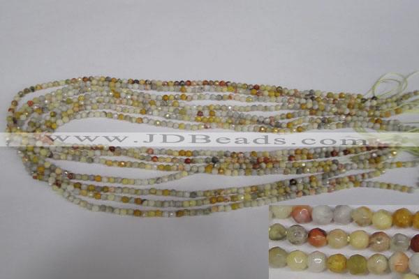 CTG300 15.5 inches 3mm faceted round ting crazy lace agate beads