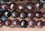 CTG3593 15.5 inches 4mm faceted round garnet beads wholesale