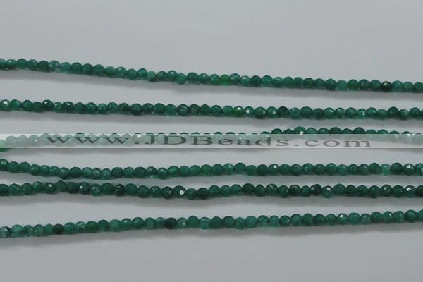 CTG414 15.5 inches 2mm faceted round tiny dyed candy jade beads