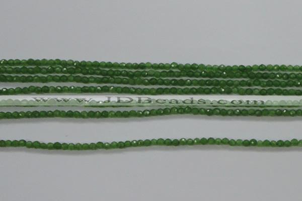 CTG416 15.5 inches 2mm faceted round tiny dyed candy jade beads