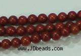 CTG48 15.5 inches 2mm round tiny red brick beads wholesale