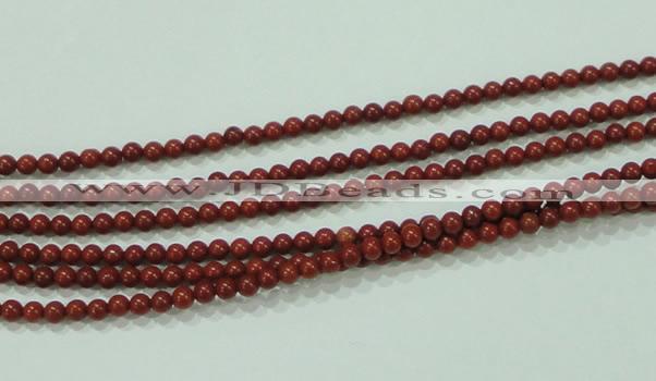 CTG48 15.5 inches 2mm round tiny red brick beads wholesale