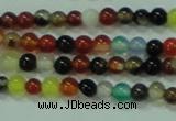 CTG50 15.5 inches 2mm round tiny multi-color agate beads wholesale