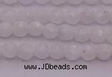 CTG506 15.5 inches 4mm faceted round tiny white moonstone beads