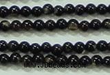 CTG51 15.5 inches 1.5mm round grade AB tiny black agate beads wholesale