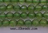 CTG512 15.5 inches 4mm faceted round tiny green apatite beads