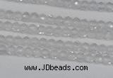 CTG600 15.5 inches 2mm faceted round white crystal beads