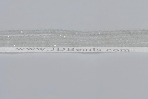 CTG604 15.5 inches 3mm faceted round white moonstone beads