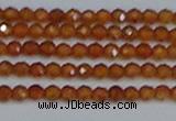 CTG616 15.5 inches 3mm faceted round orange garnet beads