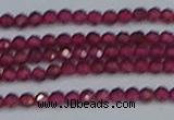 CTG618 15.5 inches 3mm faceted round mozambique red garnet beads