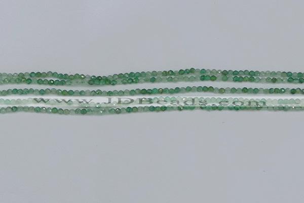 CTG627 15.5 inches 2mm faceted round green strawberry quartz beads