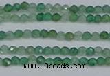 CTG628 15.5 inches 3mm faceted round green strawberry quartz beads