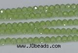 CTG629 15.5 inches 2mm faceted round peridot gemstone beads