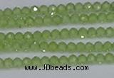 CTG630 15.5 inches 3mm faceted round peridot gemstone beads