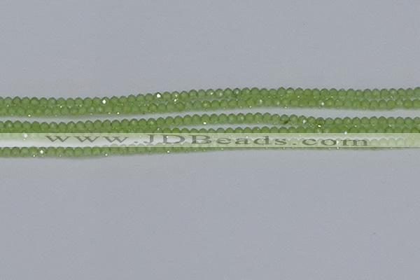 CTG630 15.5 inches 3mm faceted round peridot gemstone beads